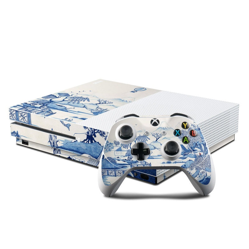Blue Willow - Microsoft Xbox One S Console and Controller Kit Skin