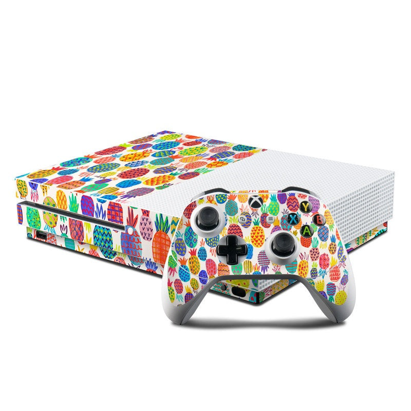 Colorful Pineapples - Microsoft Xbox One S Console and Controller Kit Skin