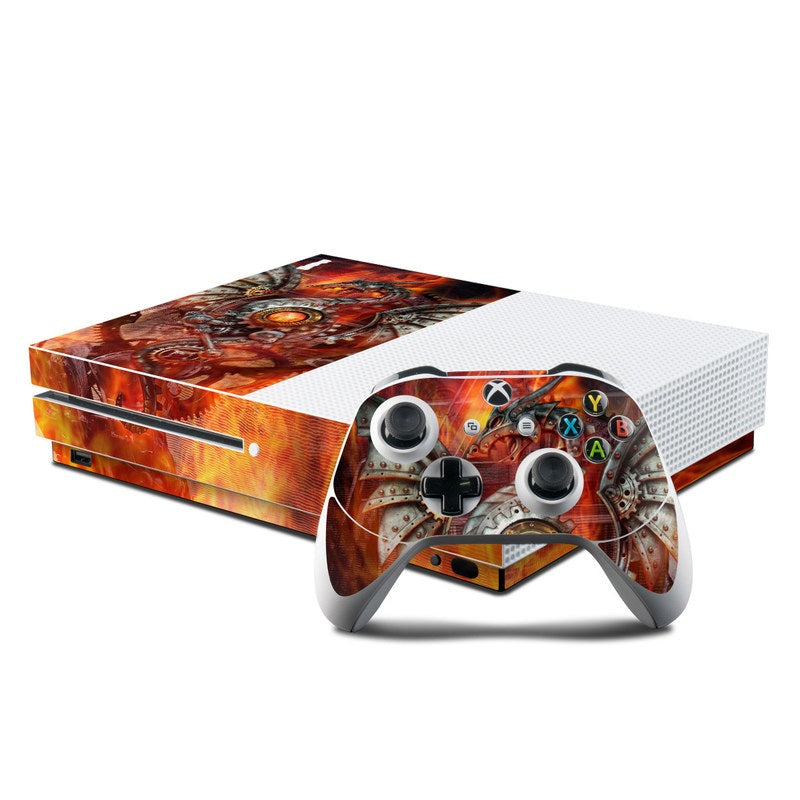 Furnace Dragon - Microsoft Xbox One S Console and Controller Kit Skin