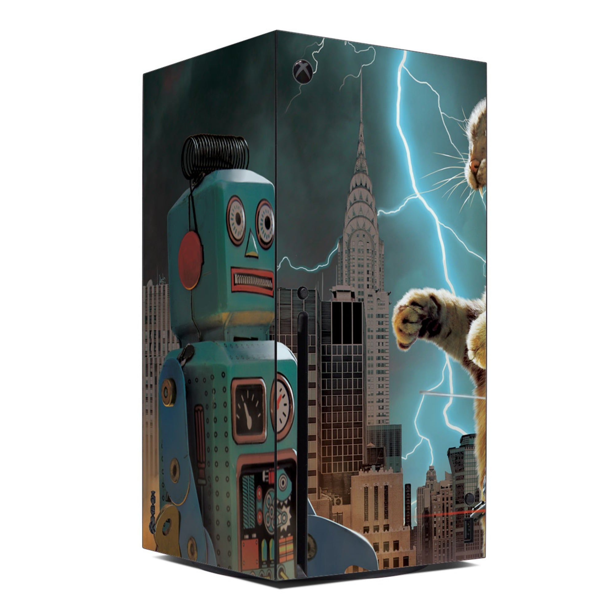 Catzilla Vs Robot - Microsoft Xbox Series X Skin