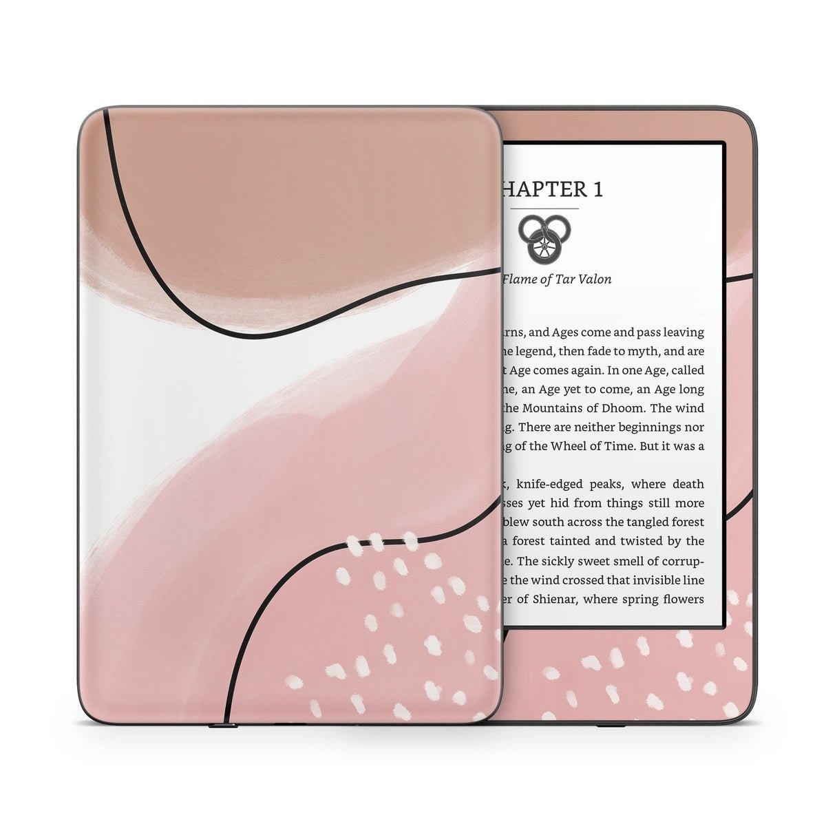 Abstract Pink and Brown - Amazon Kindle Skin - Aleeya Marie Designs - DecalGirl