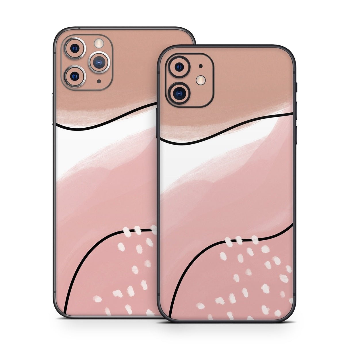 Abstract Pink and Brown - Apple iPhone 11 Skin - Aleeya Marie Designs - DecalGirl