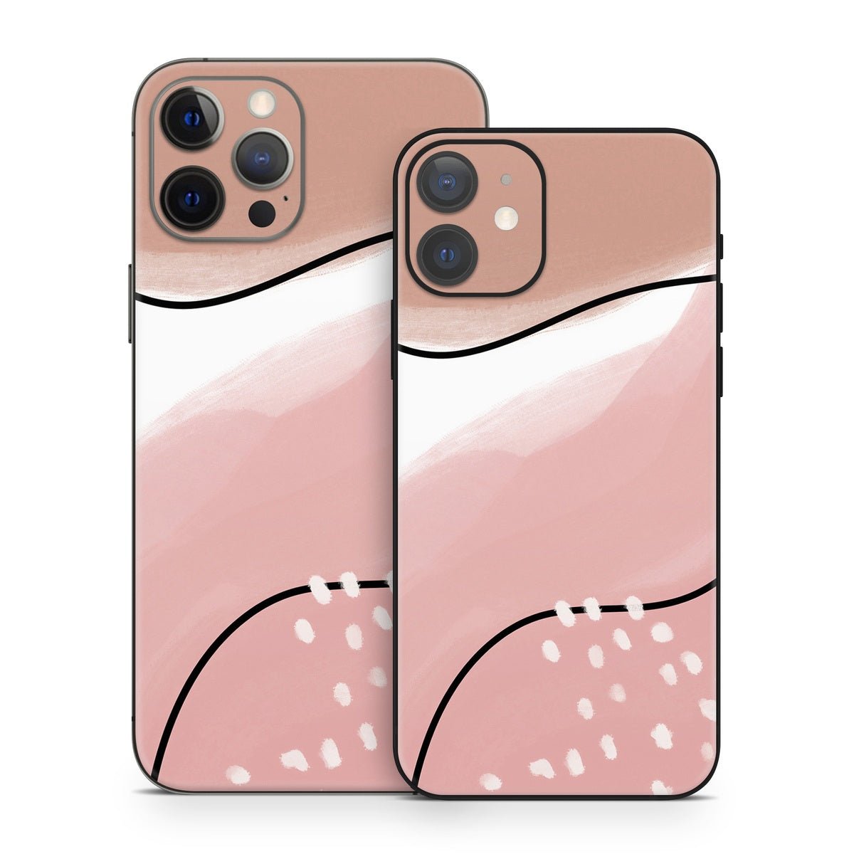 Abstract Pink and Brown - Apple iPhone 12 Skin - Aleeya Marie Designs - DecalGirl