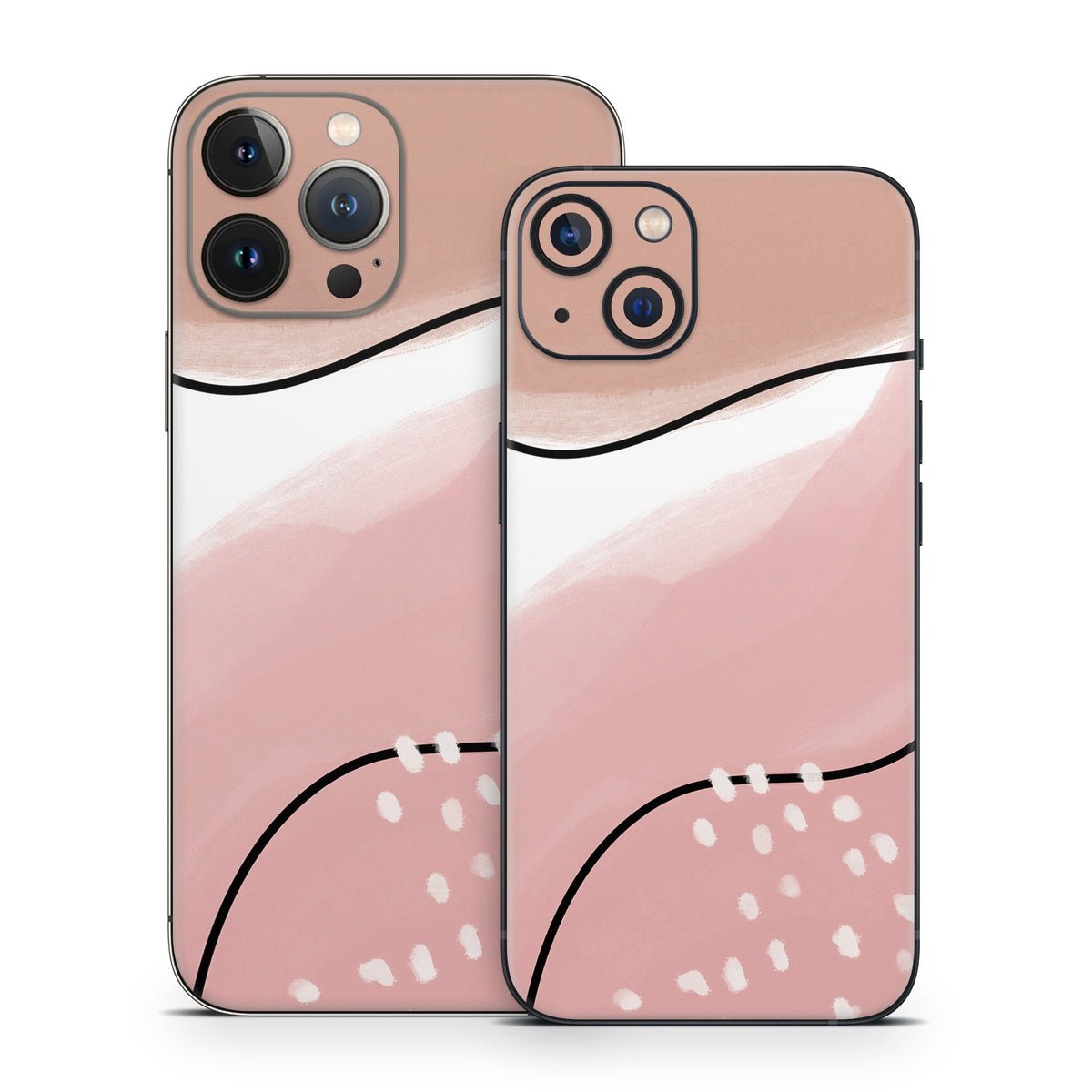 Abstract Pink and Brown - Apple iPhone 13 Skin - Aleeya Marie Designs - DecalGirl