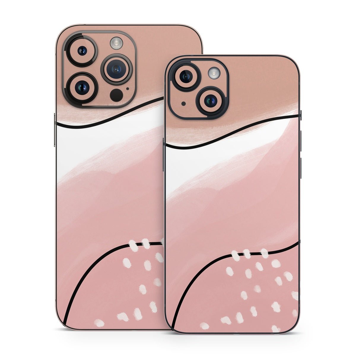 Abstract Pink and Brown - Apple iPhone 14 Skin - Aleeya Marie Designs - DecalGirl