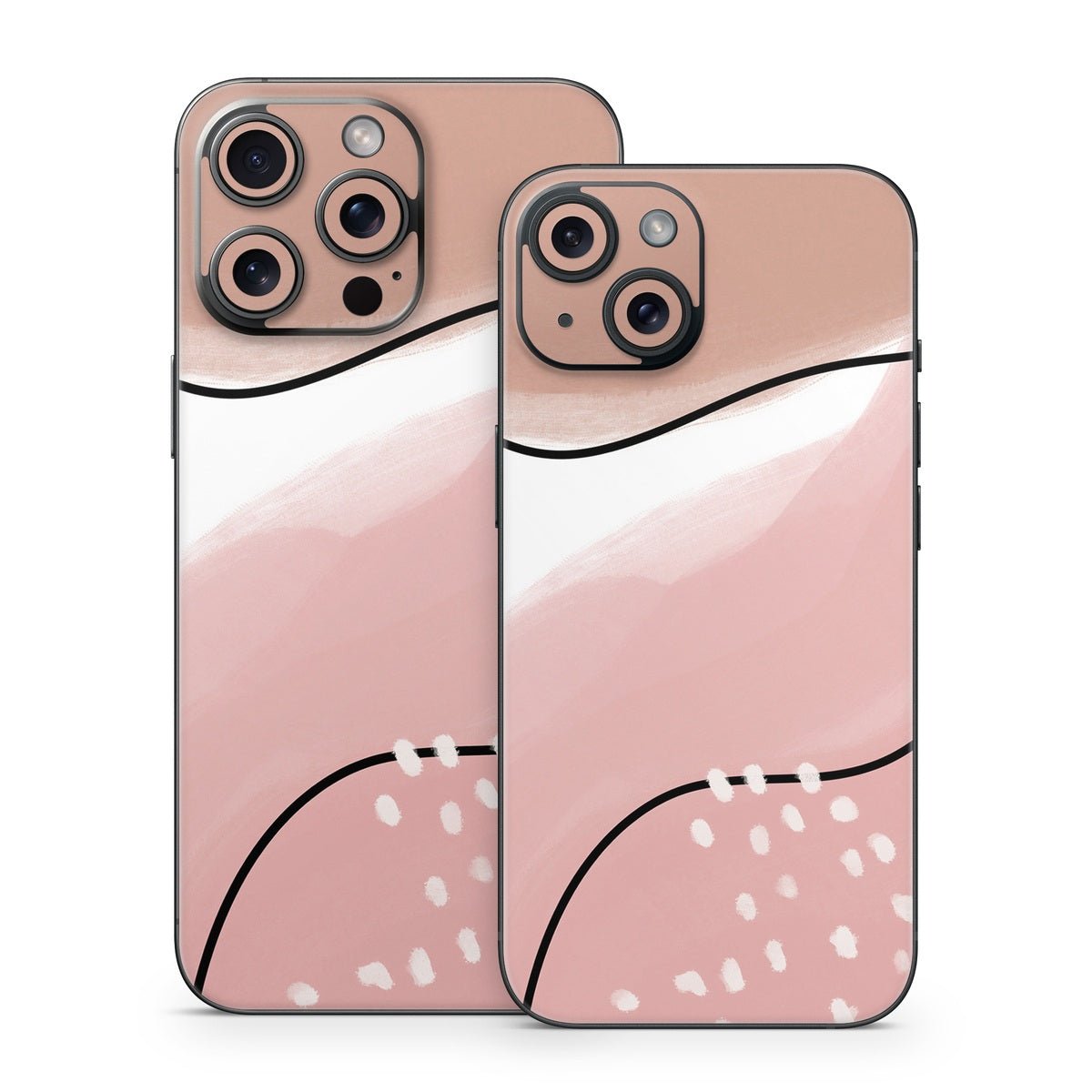 Abstract Pink and Brown - Apple iPhone 15 Skin - Aleeya Marie Designs - DecalGirl