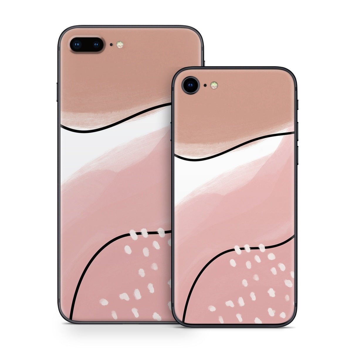 Abstract Pink and Brown - Apple iPhone 8 Skin - Aleeya Marie Designs - DecalGirl