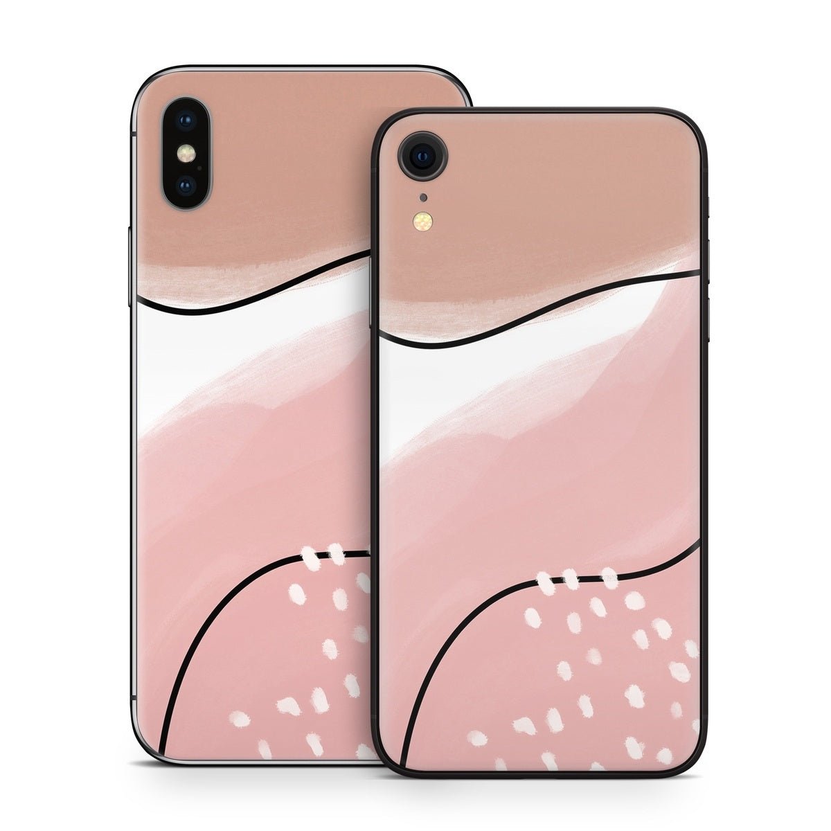 Abstract Pink and Brown - Apple iPhone X Skin - Aleeya Marie Designs - DecalGirl