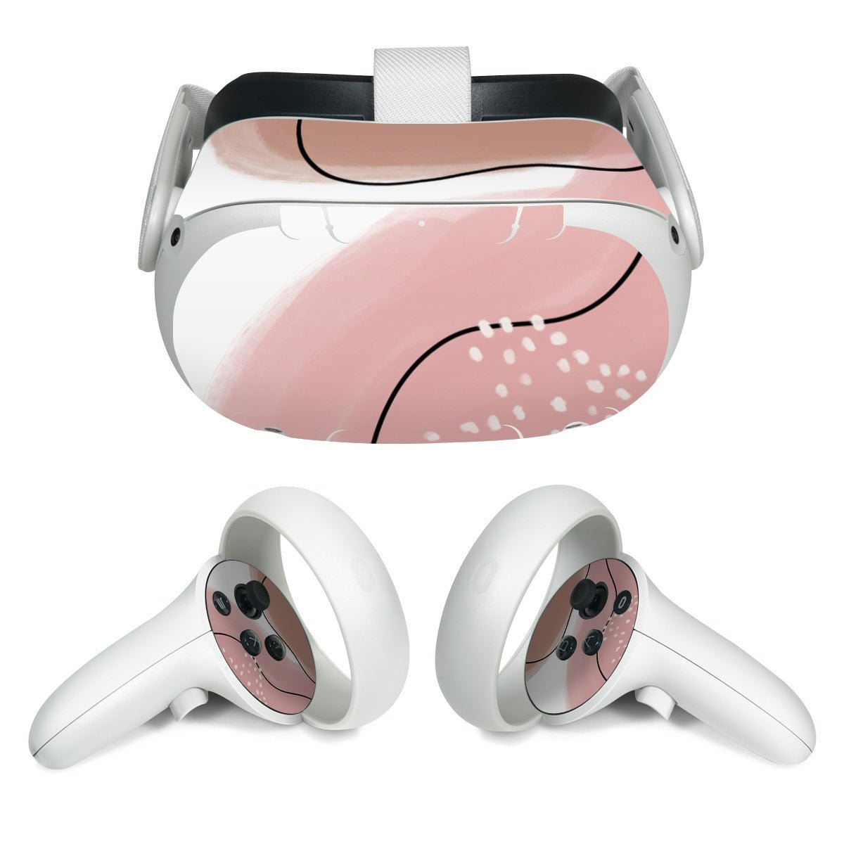 Abstract Pink and Brown - Meta Quest 2 Skin - Aleeya Marie Designs - DecalGirl