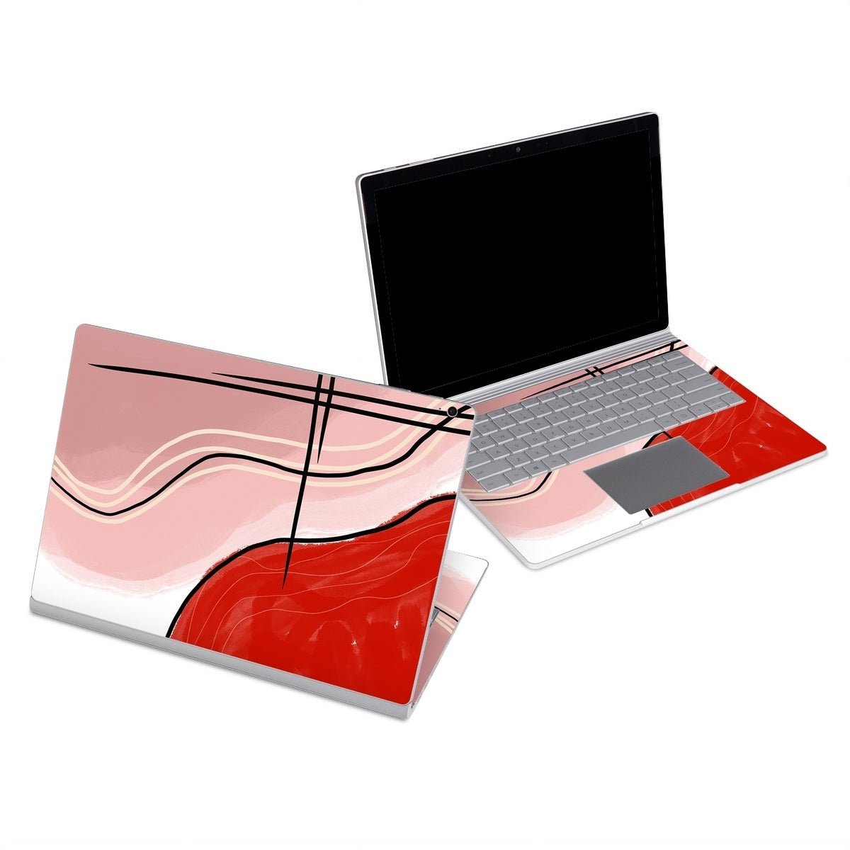 Abstract Red - Microsoft Surface Book Skin - Aleeya Marie Designs - DecalGirl