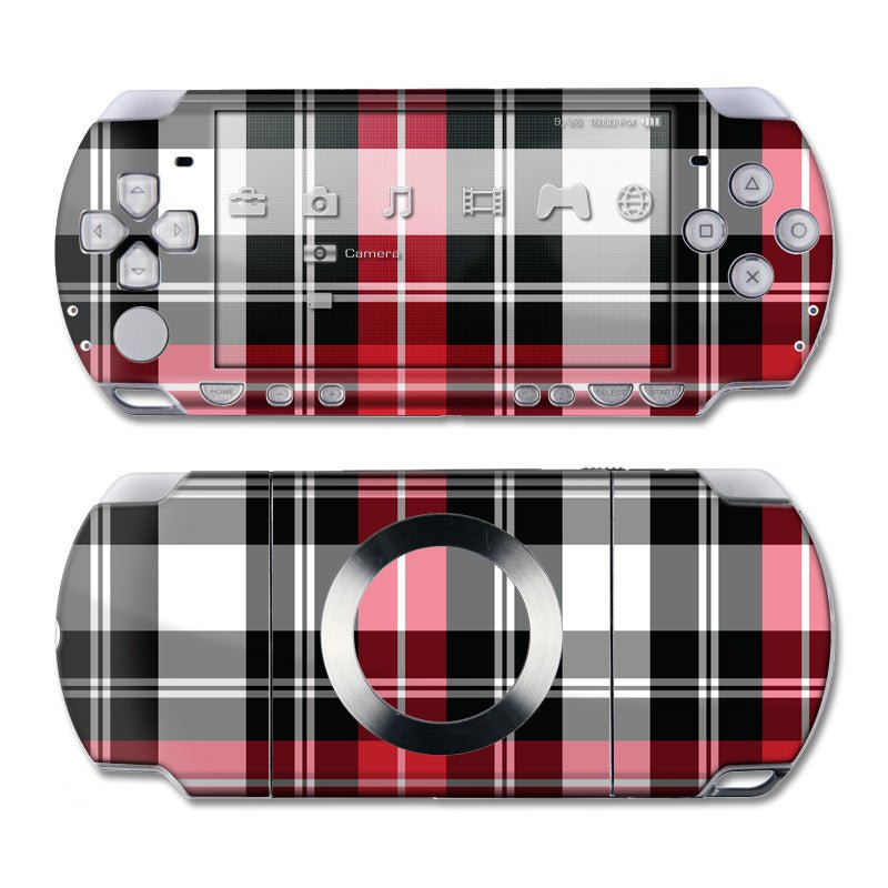Red Plaid - Sony PSP Slim Skin - DecalGirl Collective - DecalGirl