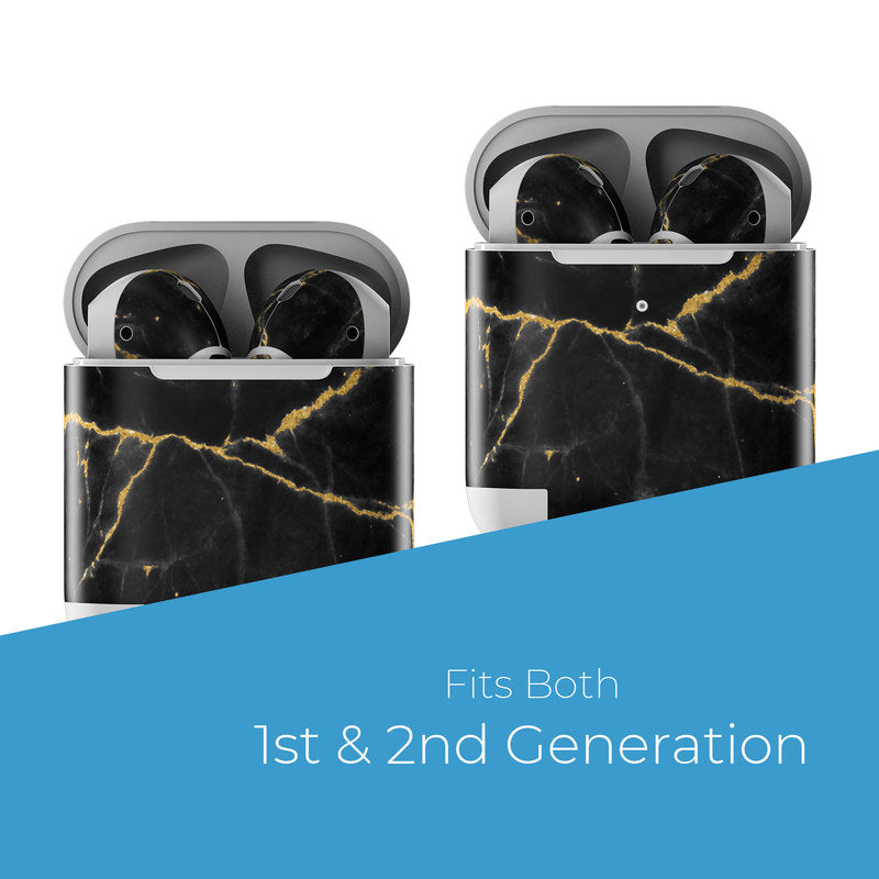Black Gold Marble - Apple AirPods Skin