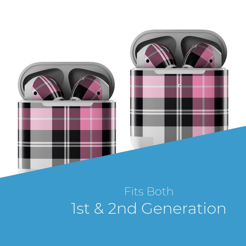 Pink Plaid - Apple AirPods Skin