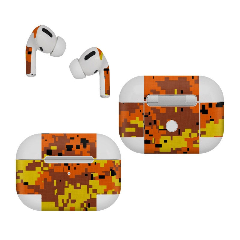 Digital Orange Camo - Apple AirPods Pro Skin