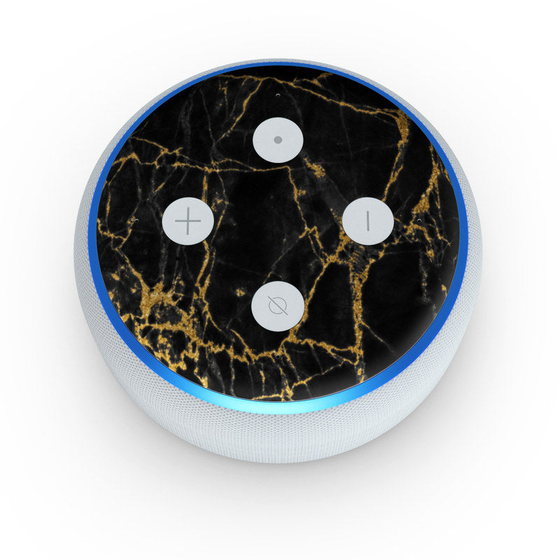 Black Gold Marble - Amazon Echo Dot (3rd Gen) Skin