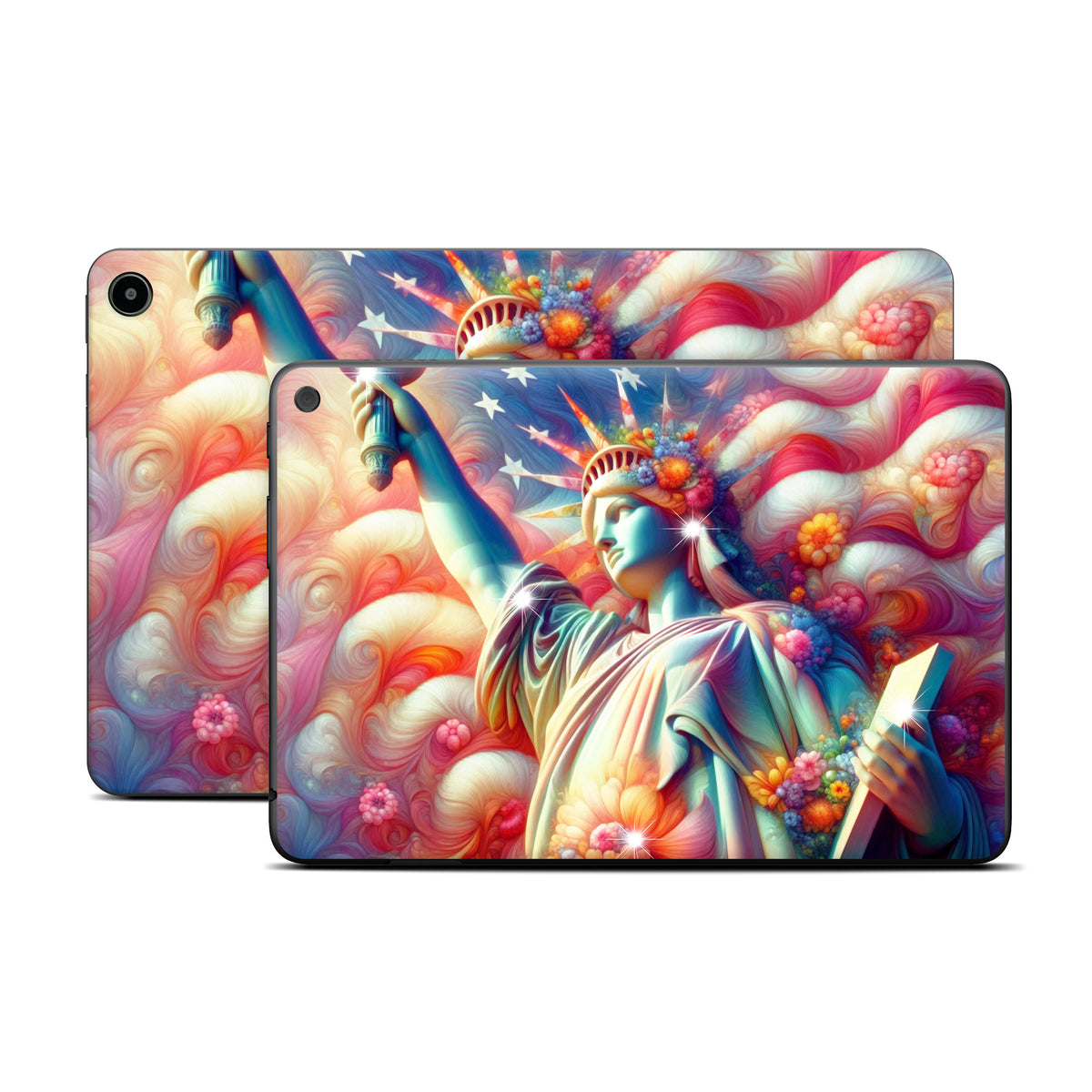 Lady Liberty and Flowers - Amazon Fire Skin