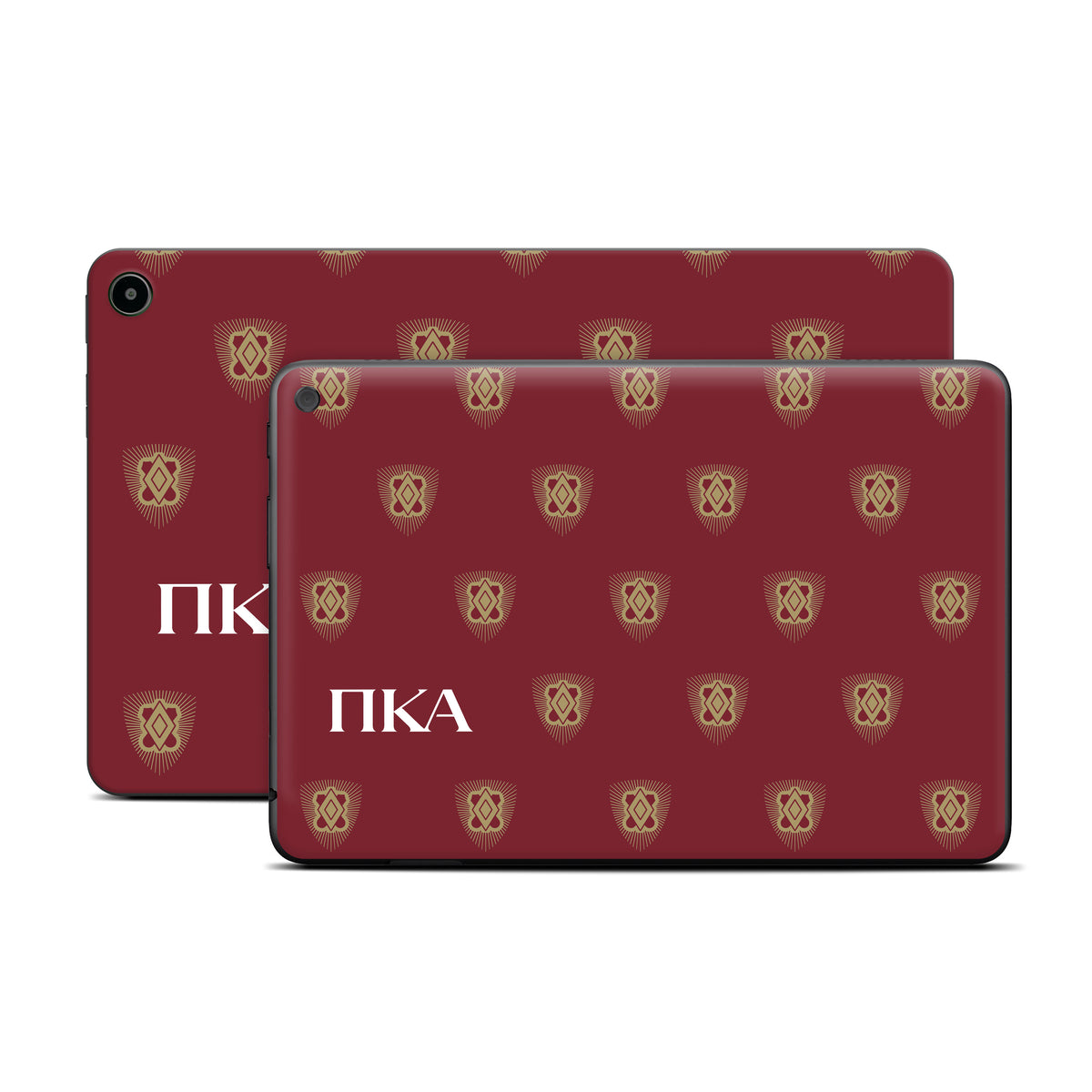 Pi Kappa Alpha Letters Shield Pattern Garnet - Amazon Fire Skin