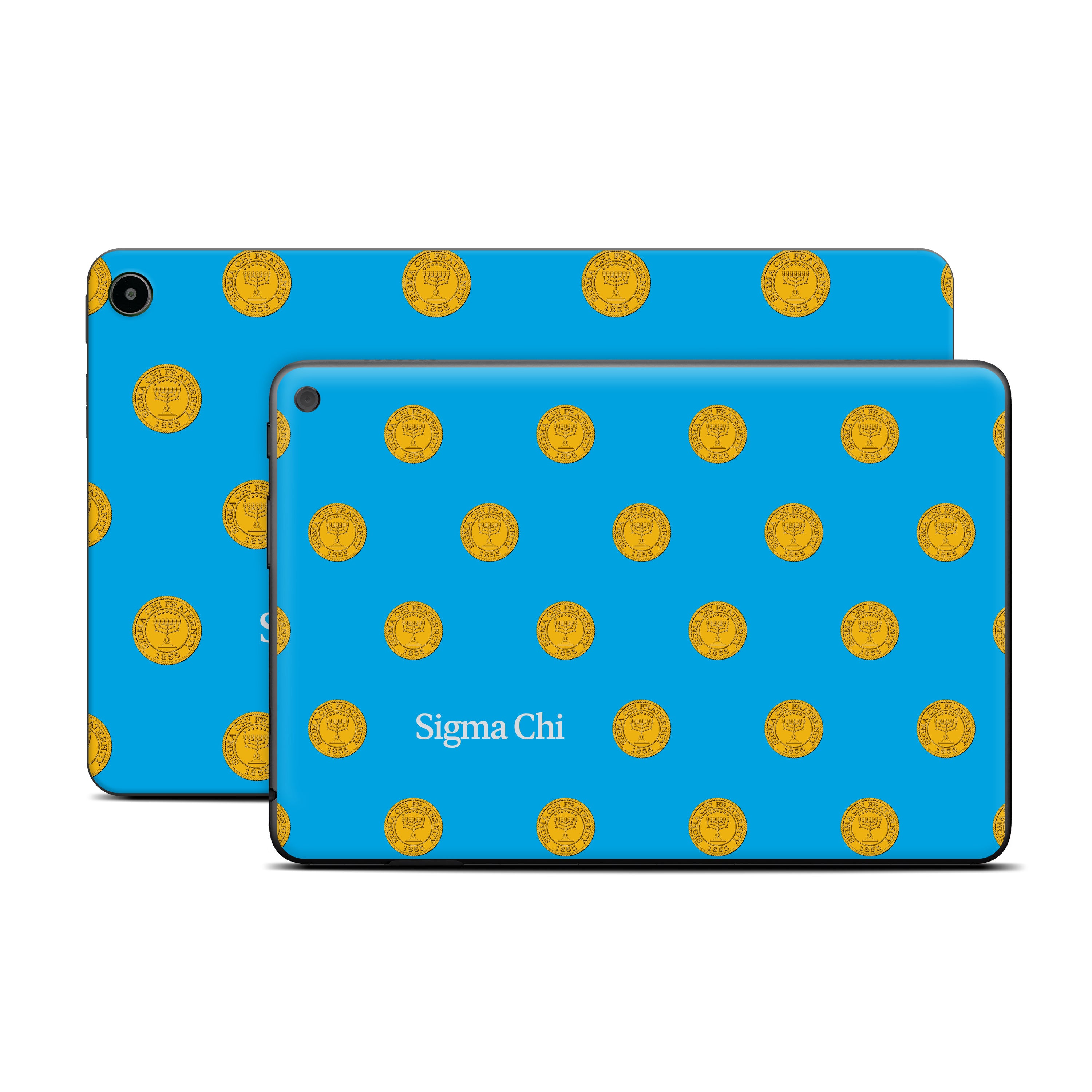 Sigma Chi Seal Pattern with Wordmark Blue - Amazon Fire Skin
