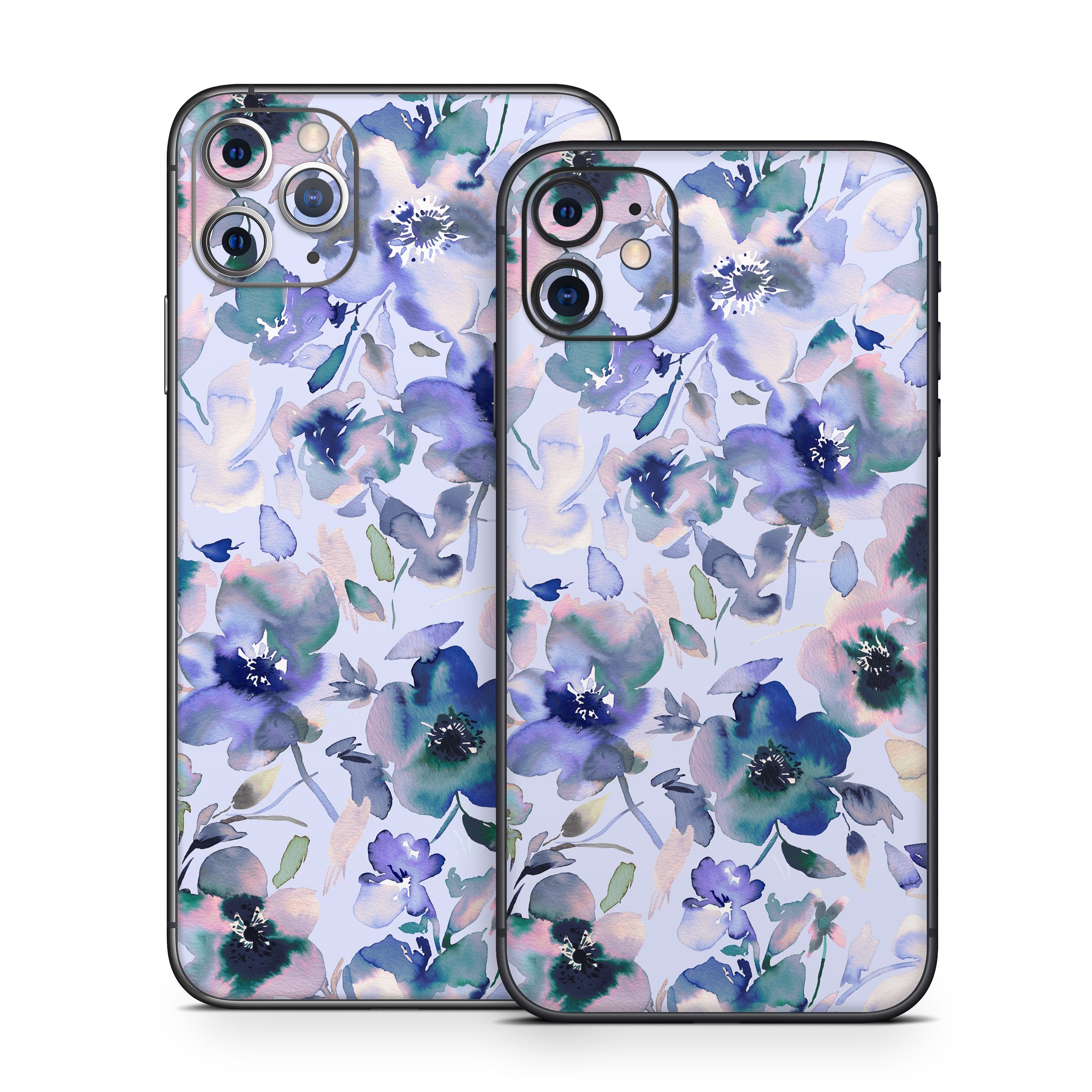 Aquatic Artistic Flowers - Apple iPhone 11 Skin
