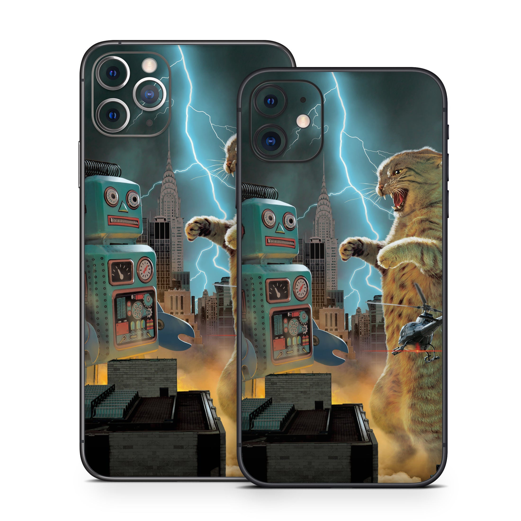 Catzilla Vs Robot - Apple iPhone 11 Skin