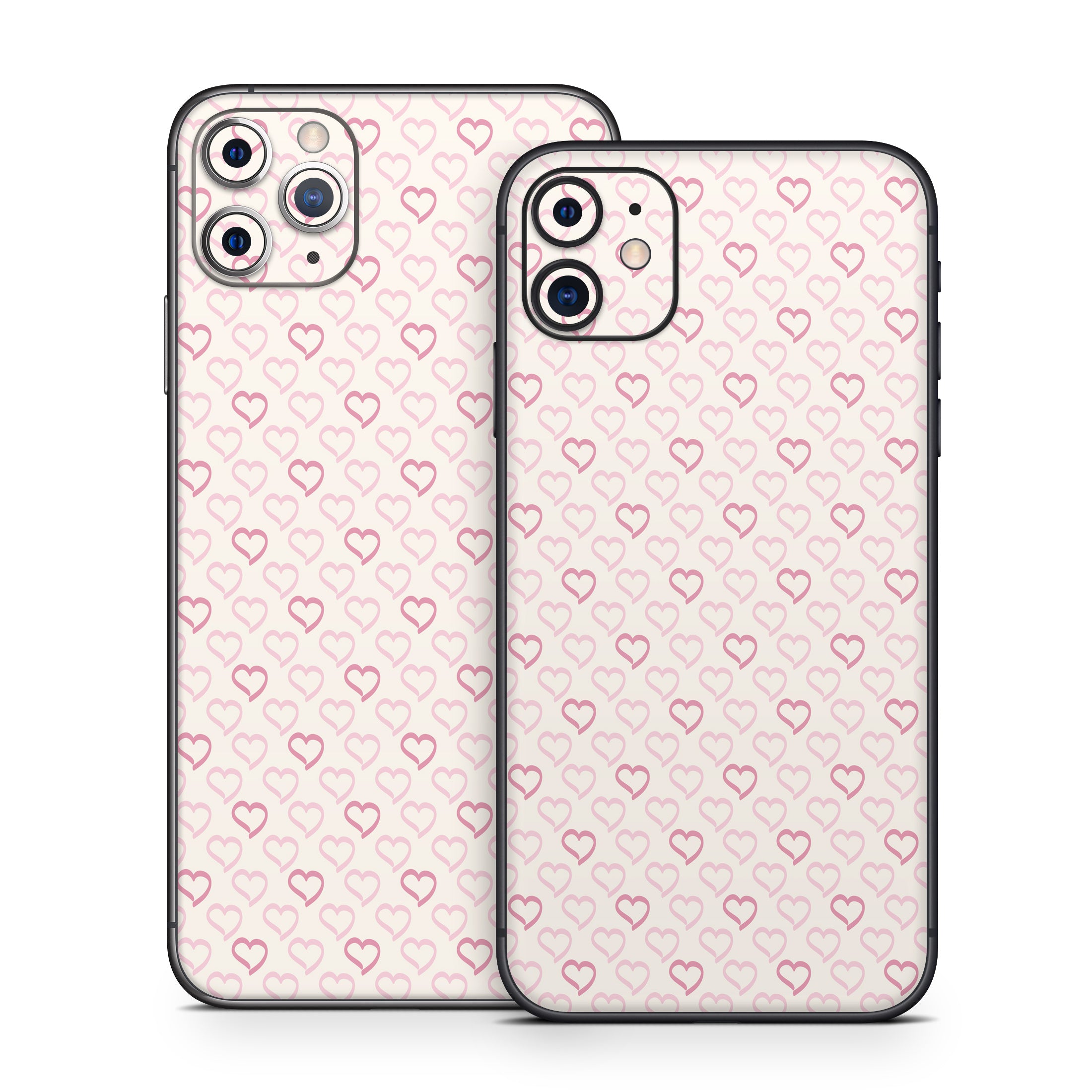 Patterned Hearts - Apple iPhone 11 Skin