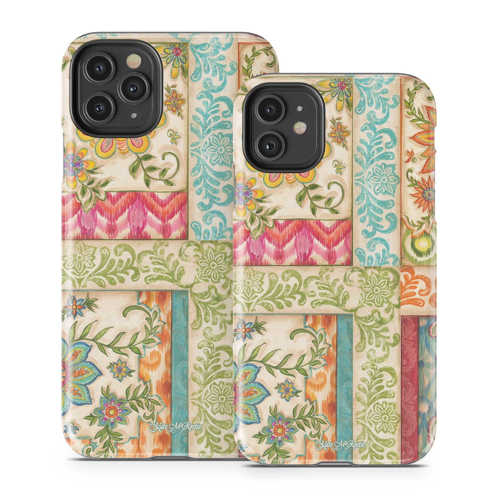 Ikat Floral - Apple iPhone 11 Tough Case