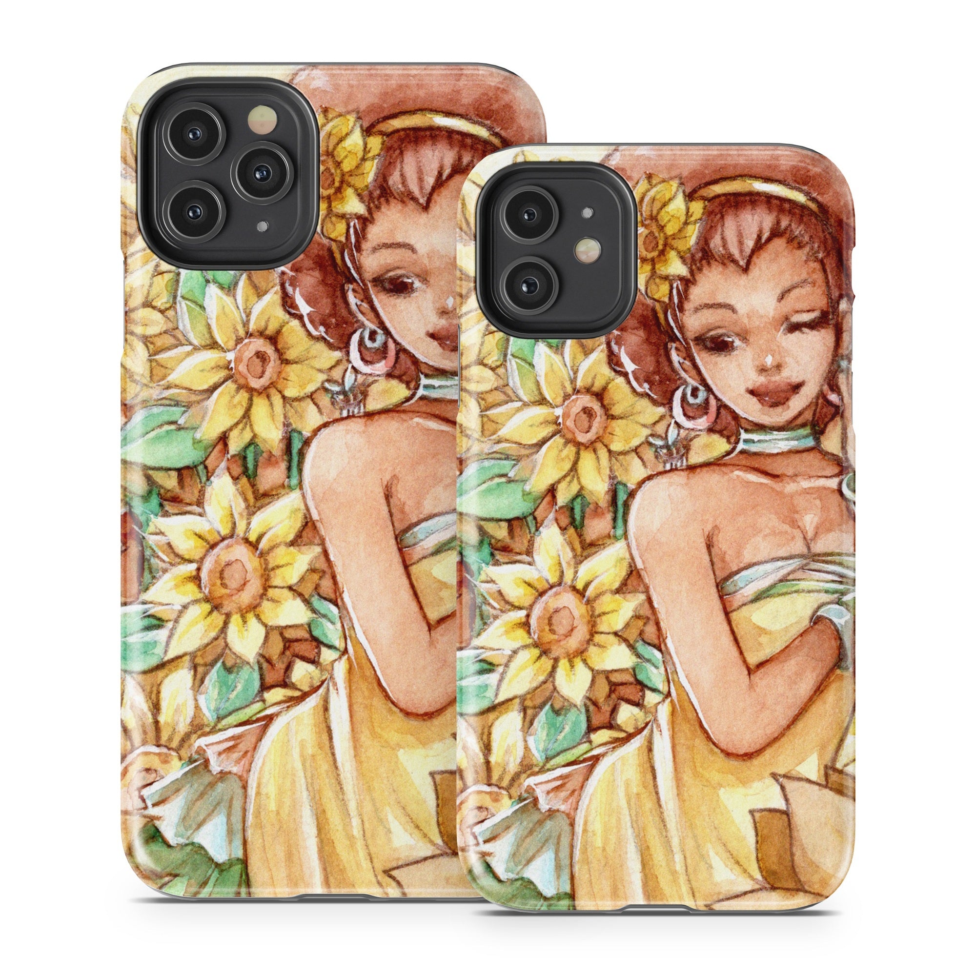 Lady Sunflower - Apple iPhone 11 Tough Case