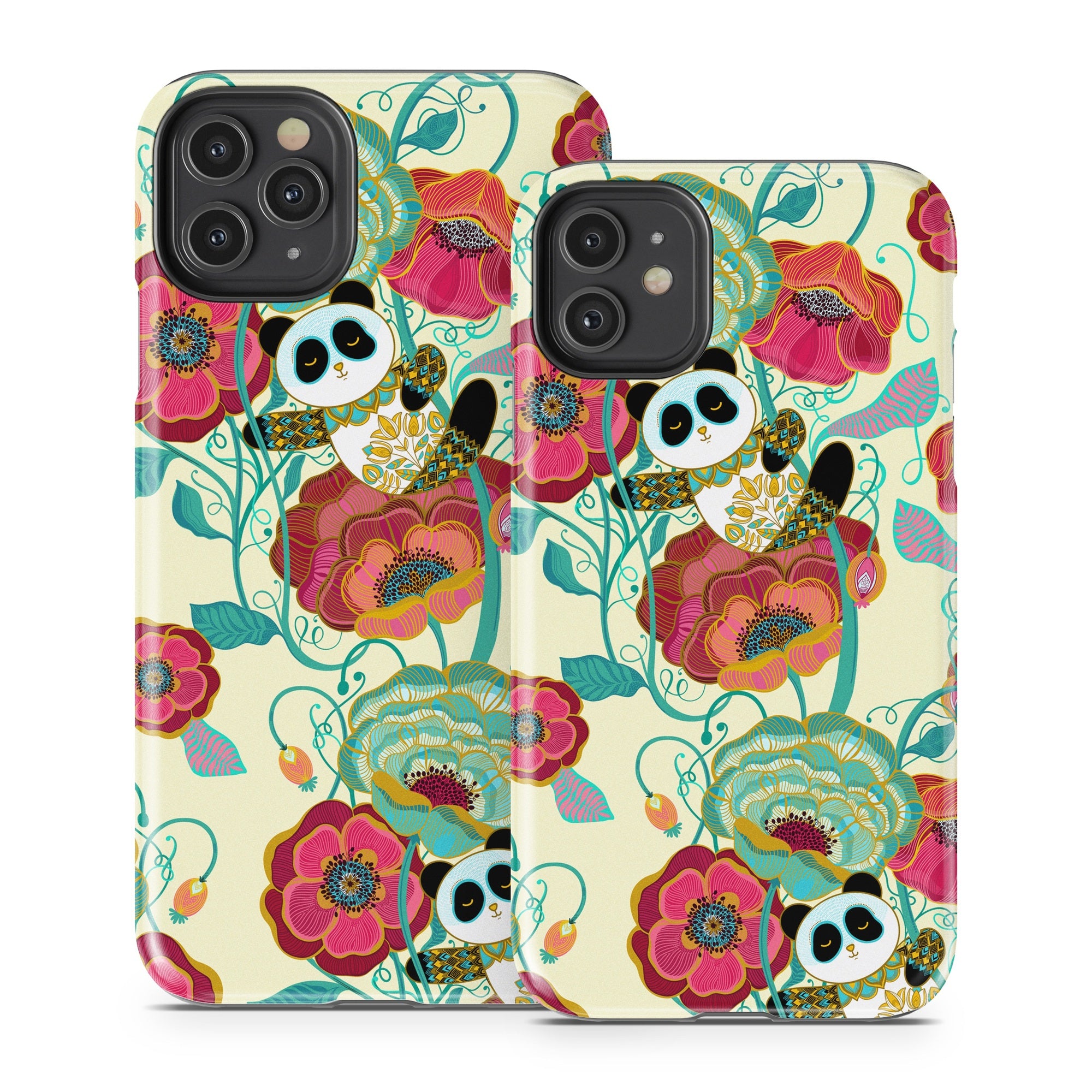Panda Flowers - Apple iPhone 11 Tough Case
