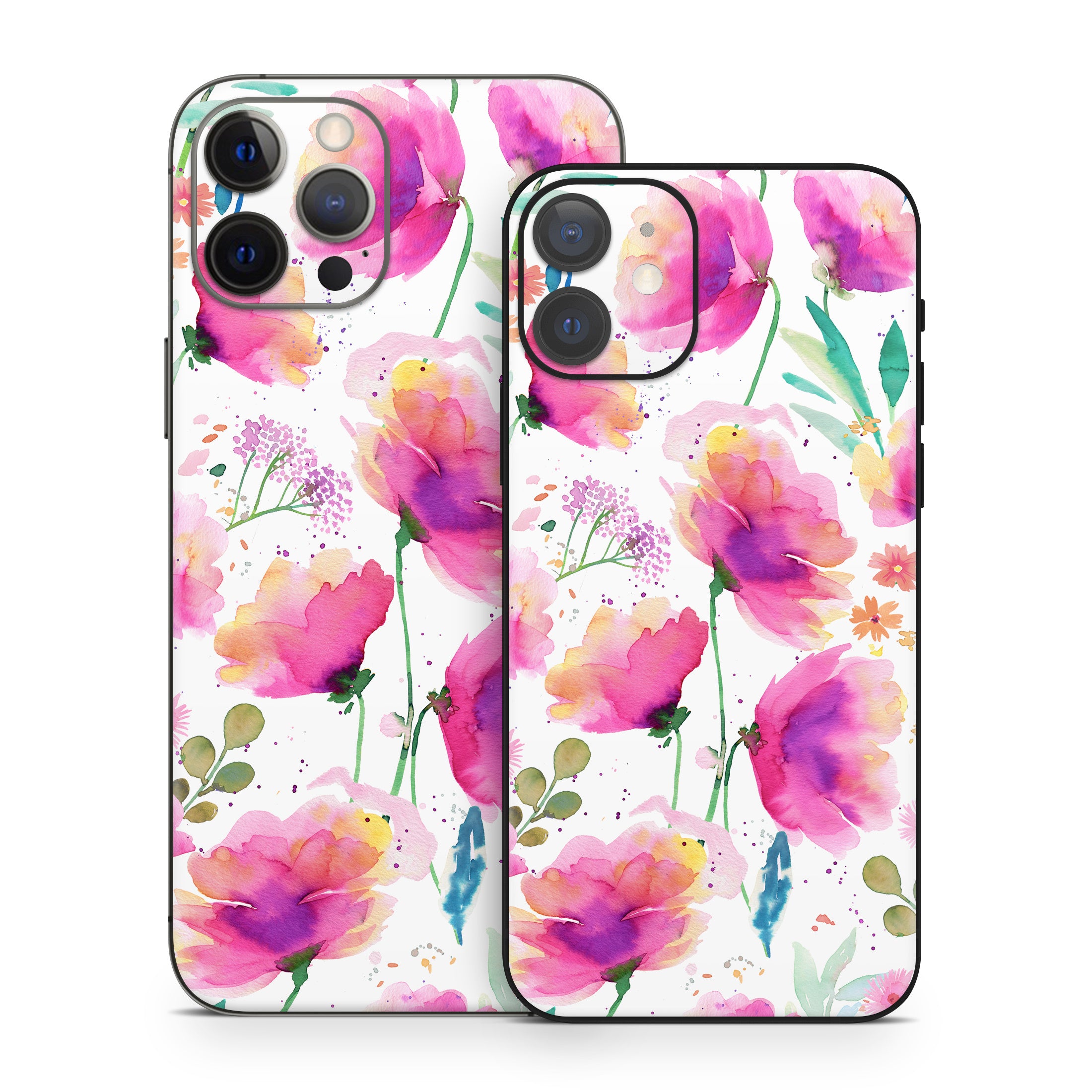 Abstract Pink Poppies - Apple iPhone 12 Skin