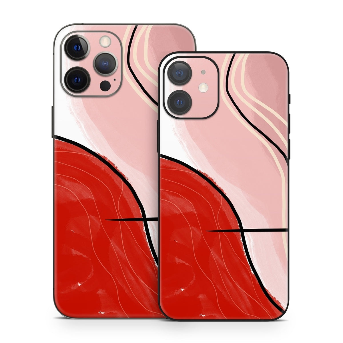 Abstract Red - Apple iPhone 12 Skin