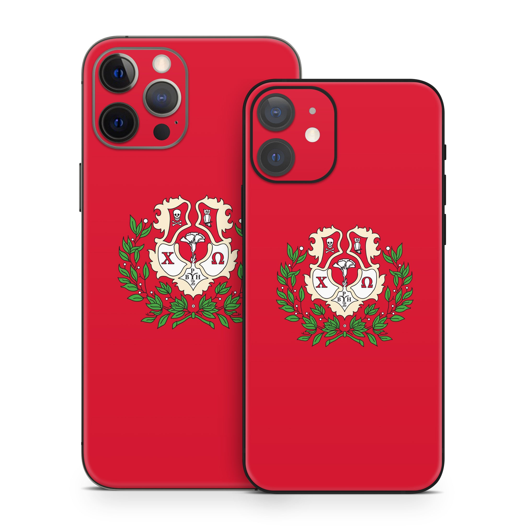 Chi Omega Crest Cardinal - Apple iPhone 12 Skin