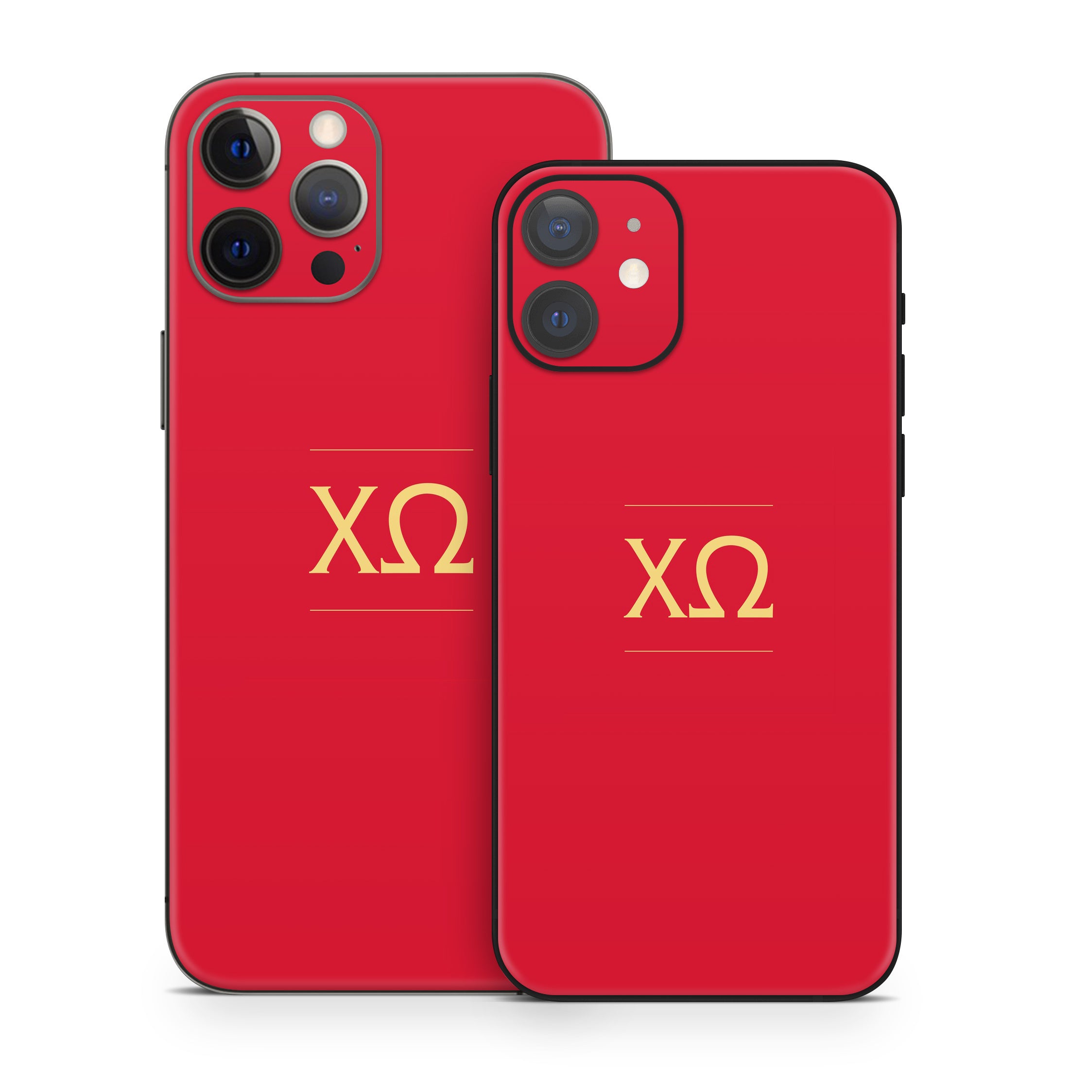 Chi Omega Letters Cardinal - Apple iPhone 12 Skin