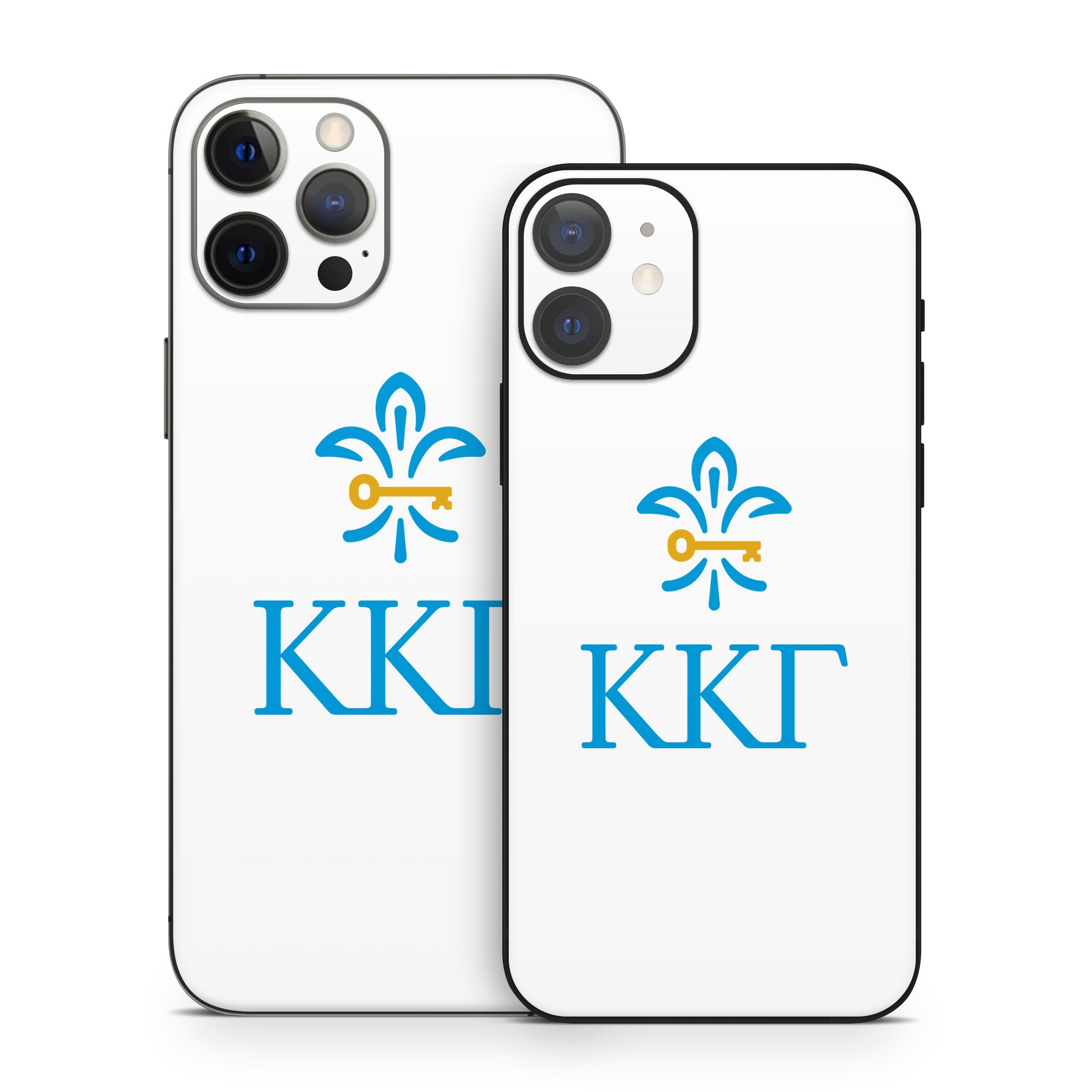 Kappa Kappa Gamma Letterkey Vertical White - Apple iPhone 12 Skin