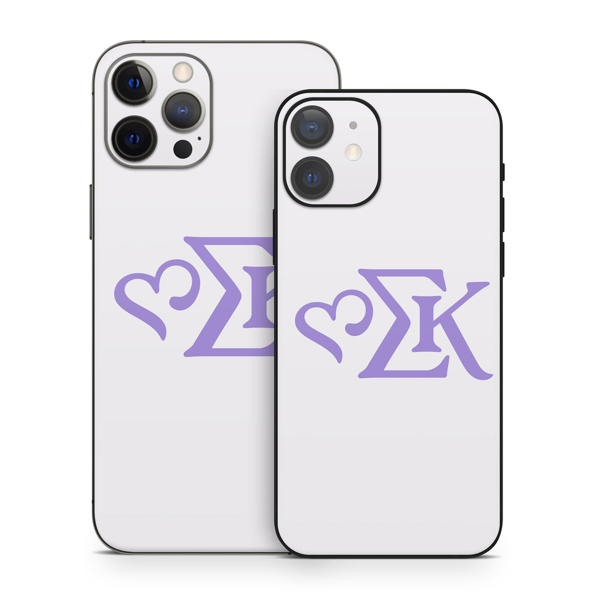 Sigma Kappa Greek Letters Legacy Lavender on Dove Love - Apple iPhone 12 Skin