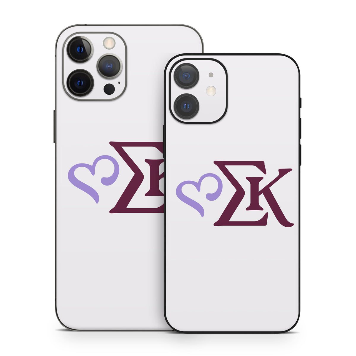 Sigma Kappa Greek Letters Two Color on Dove Love - Apple iPhone 12 Skin
