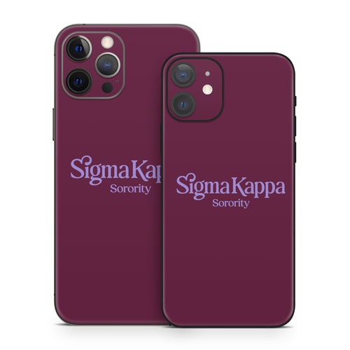 Sigma Kappa Sorority Logo Legacy Lavender on Mary Maroon - Apple iPhon