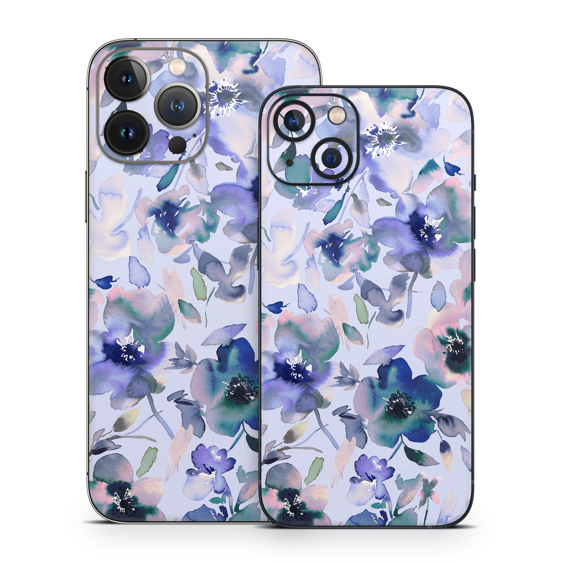 Aquatic Artistic Flowers - Apple iPhone 13 Skin