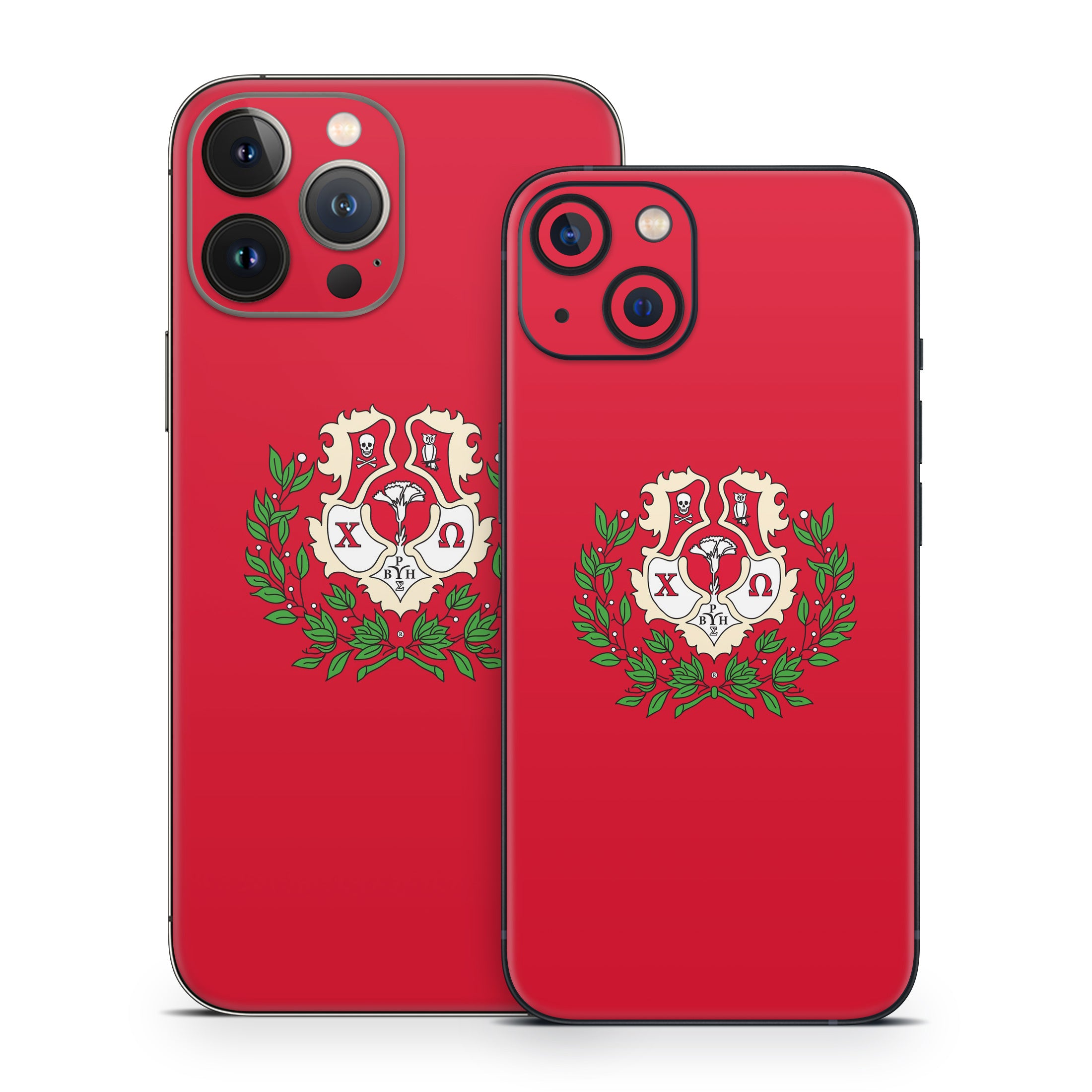 Chi Omega Crest Cardinal - Apple iPhone 13 Skin