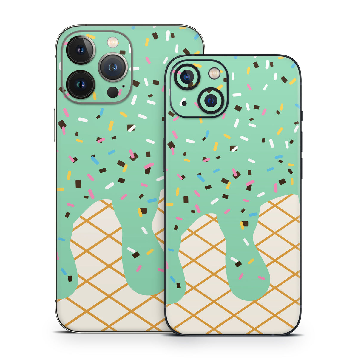 Mint Chocolate Chip Ice Cream Drip - Apple iPhone 13 Skin