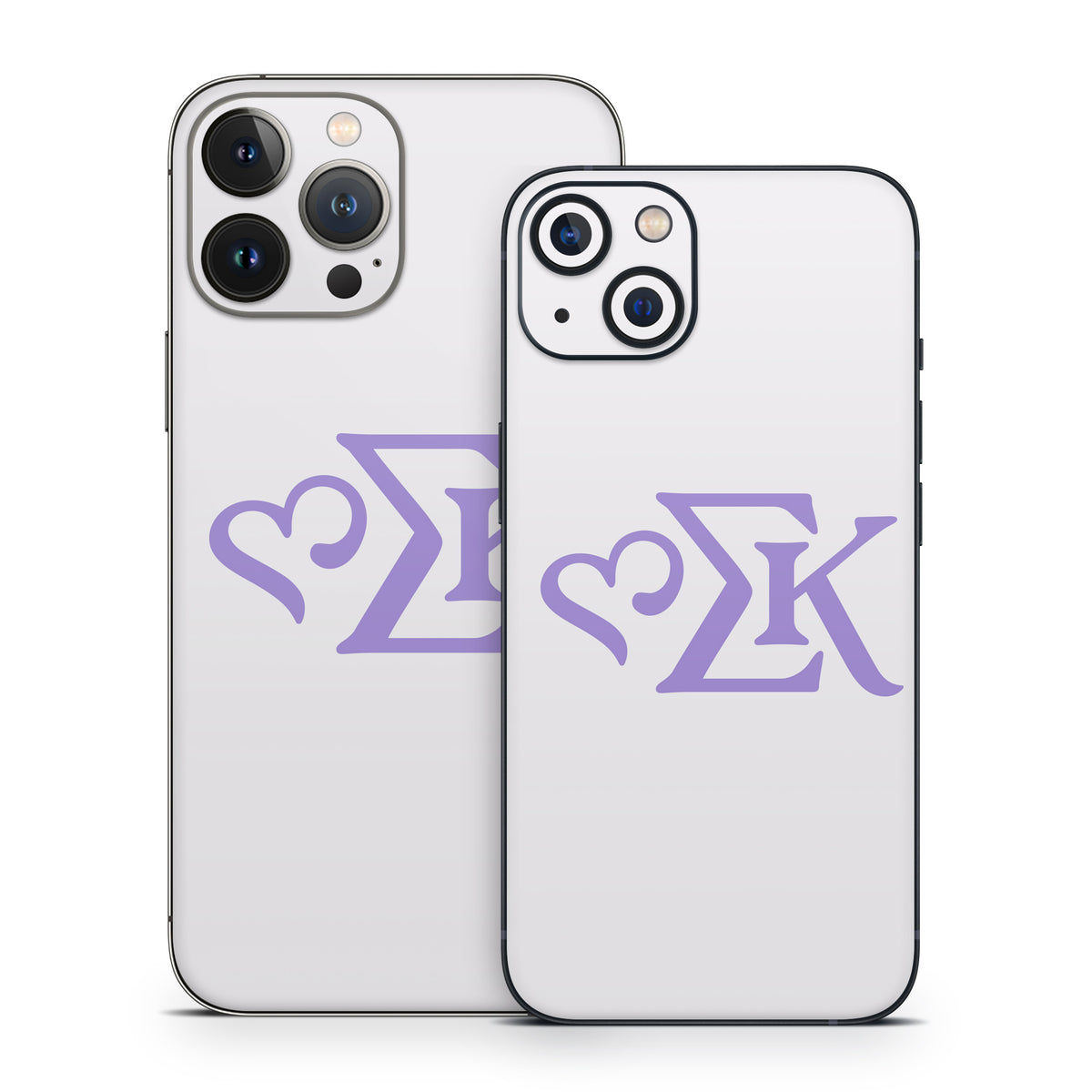 Sigma Kappa Greek Letters Legacy Lavender on Dove Love - Apple iPhone 13 Skin