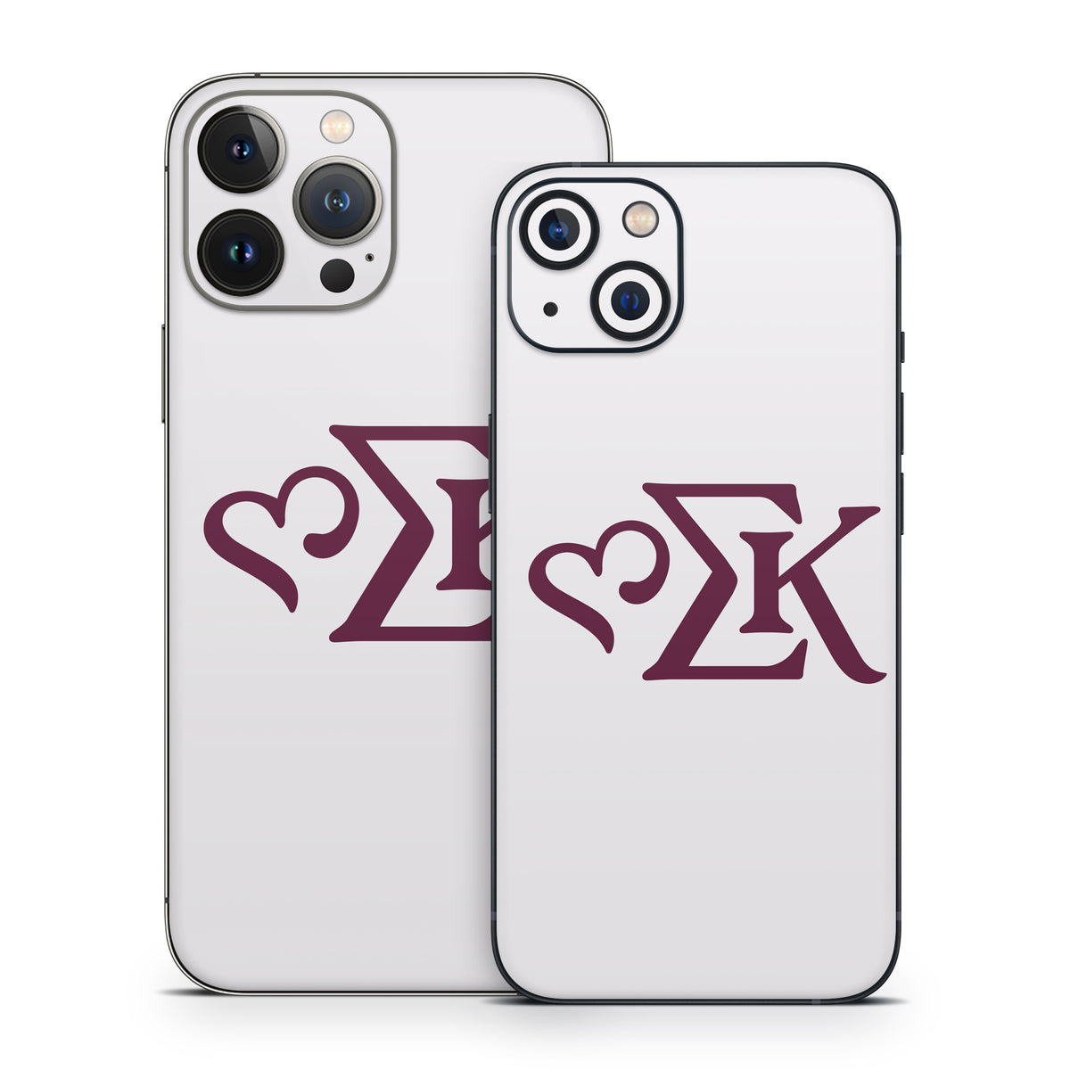 Sigma Kappa Greek Letters Mary Maroon on Dove Love - Apple iPhone 13 Skin