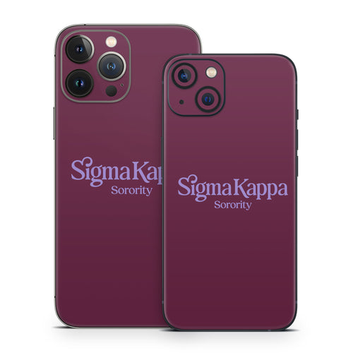 Sigma Kappa Sorority Logo Legacy Lavender on Mary Maroon - Apple iPhon