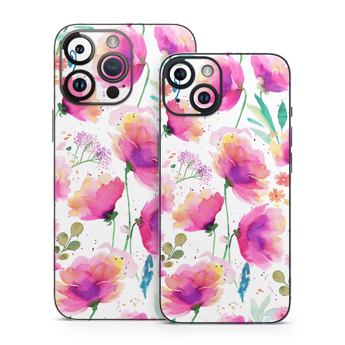 Abstract Pink Poppies - Apple iPhone 14 Skin