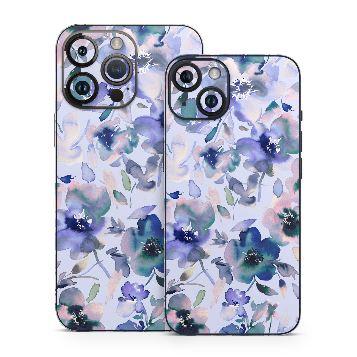 Aquatic Artistic Flowers - Apple iPhone 14 Skin