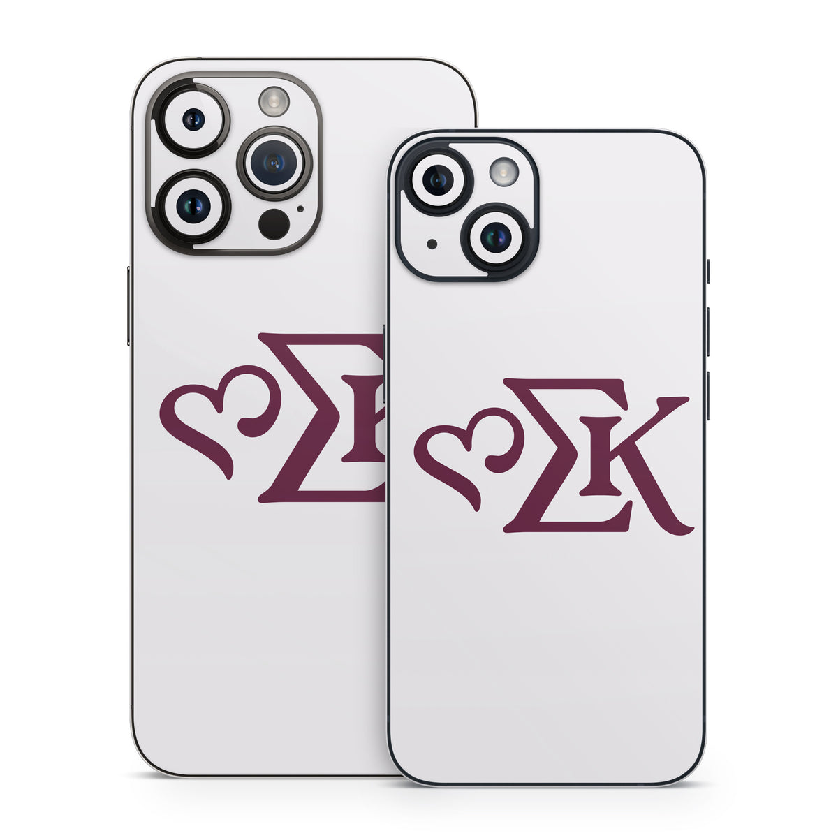 Sigma Kappa Greek Letters Mary Maroon on Dove Love - Apple iPhone 14 Skin