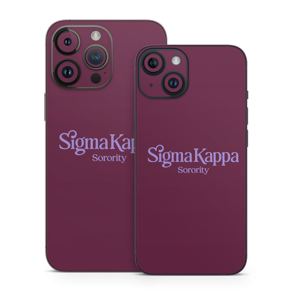 Sigma Kappa Sorority Logo Legacy Lavender on Mary Maroon - Apple iPhon