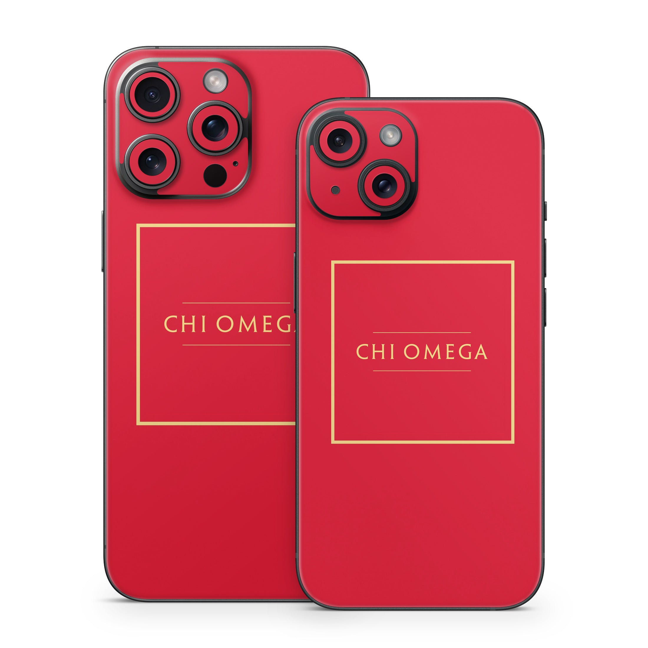 Chi Omega Cardinal with Border - Apple iPhone 15 Skin