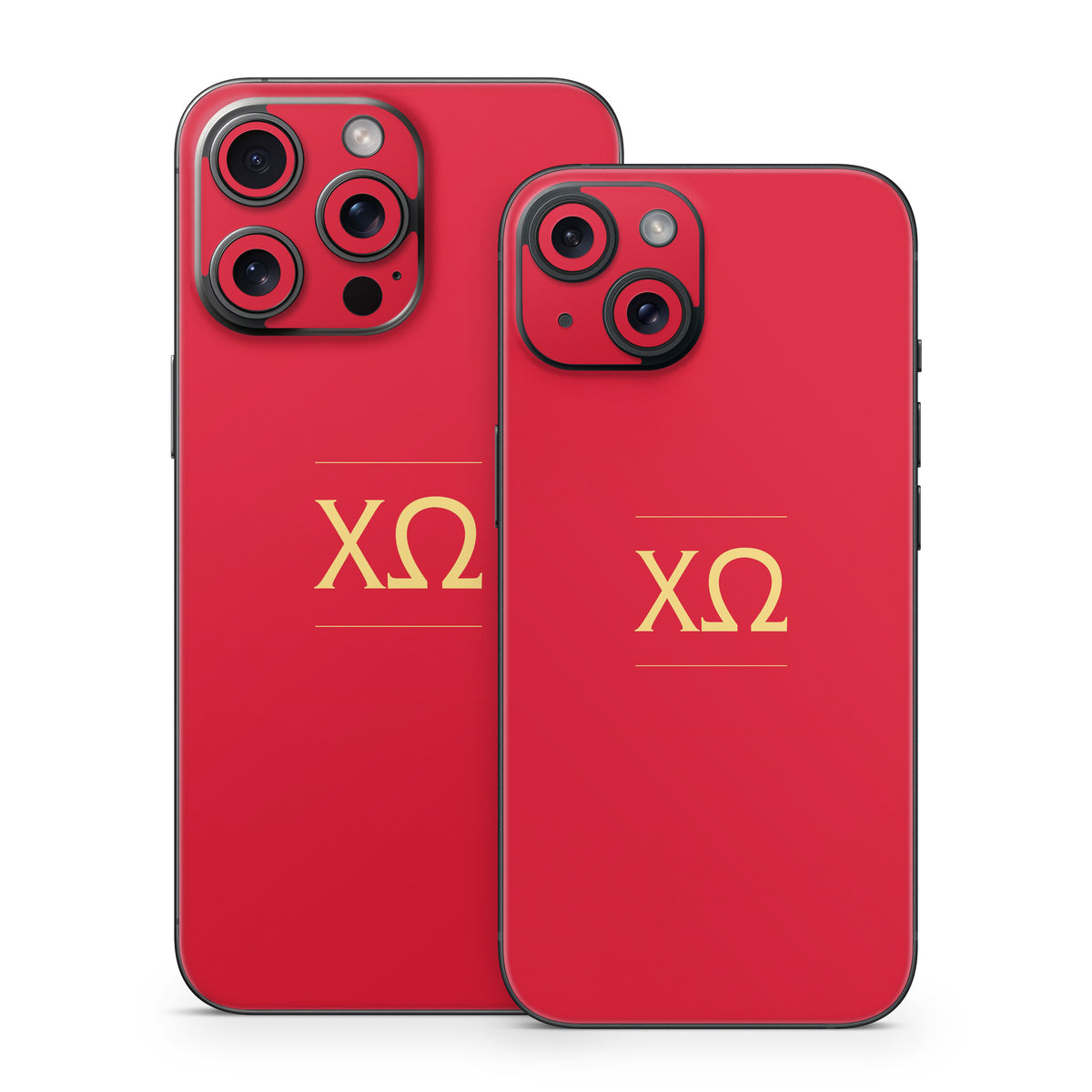 Chi Omega Letters Cardinal - Apple iPhone 15 Skin