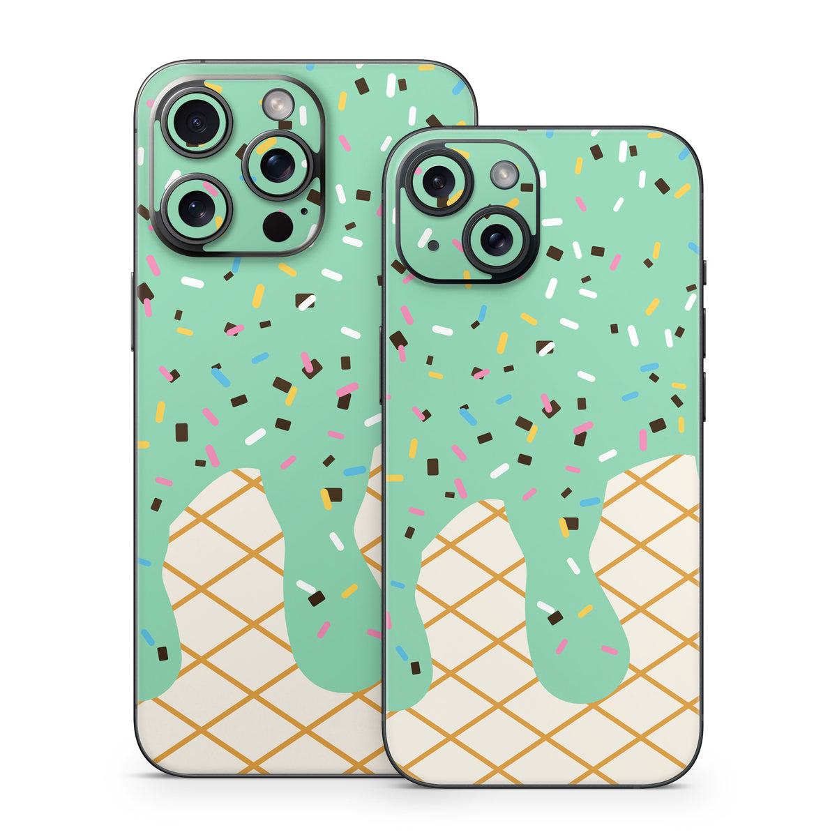Mint Chocolate Chip Ice Cream Drip - Apple iPhone 15 Skin