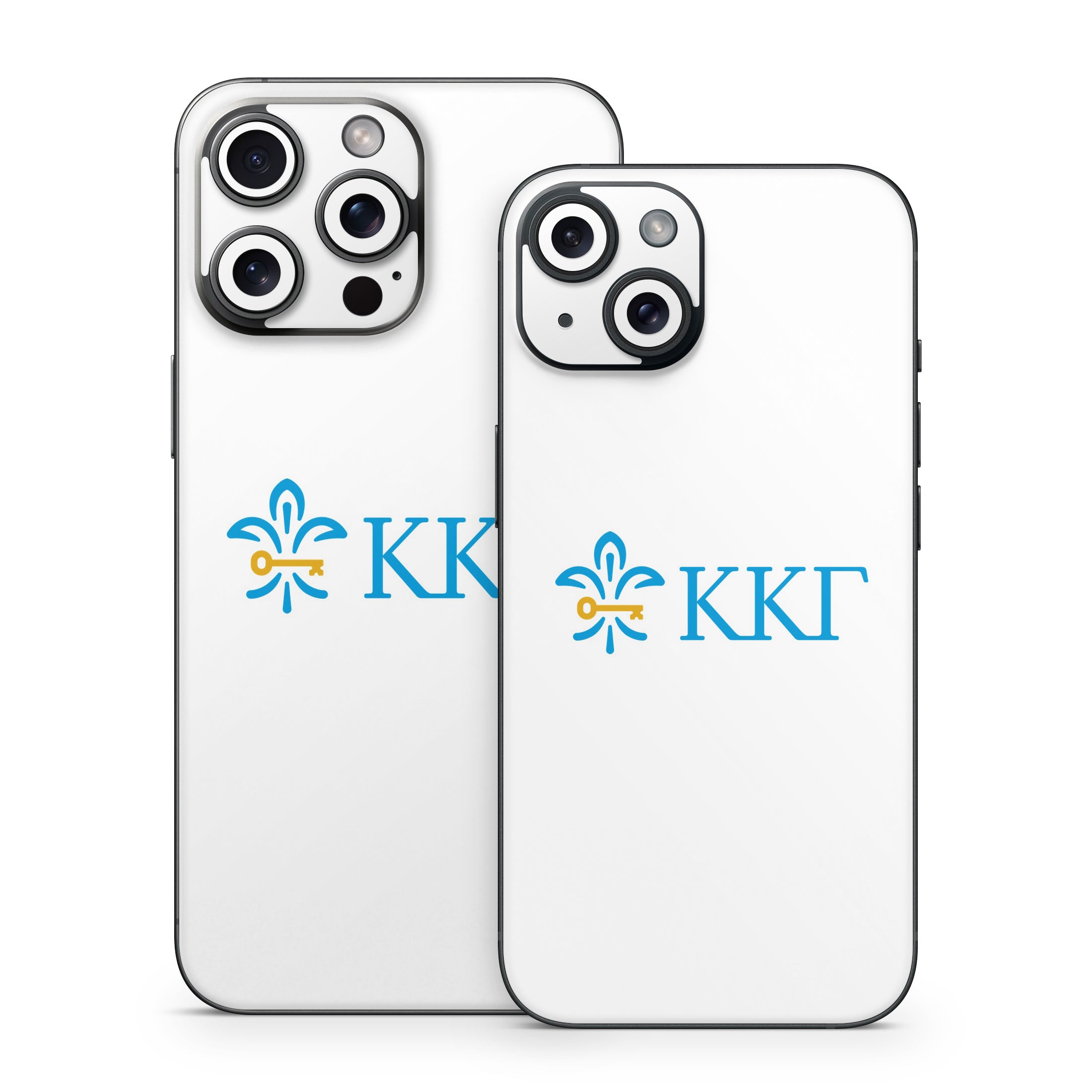 Kappa Kappa Gamma Letterkey Horizontal White - Apple iPhone 15 Skin